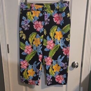 White Stag Multicolor Floral Capri Pants